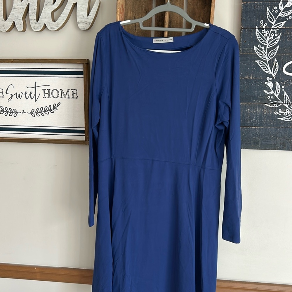Athleta Royal Blue Long Sleeve Dress